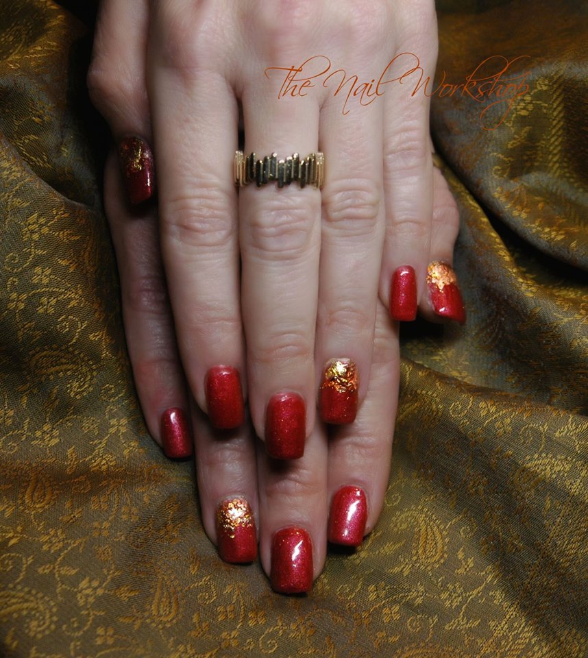 Gel II Metro and gold leafing